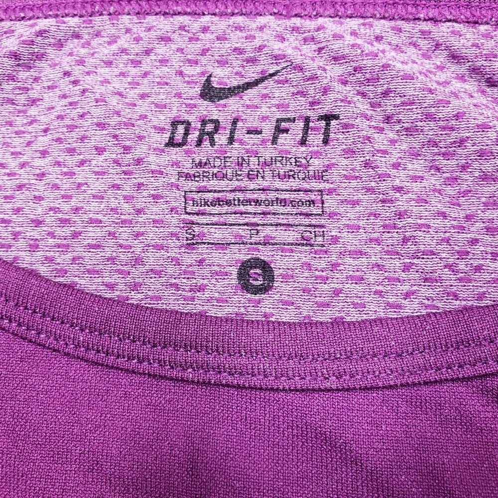 Nike Top Womens Small Purple Long Sleeve Dri-fit Active Wear Stretch - Picture 5 of 11